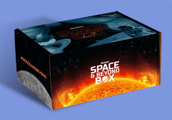 Concept art for the Space & Beyond Box packaging