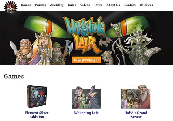 The Rather Dashing Games website